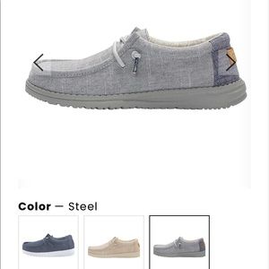 Hey Dudes Wally steel gray big kids 6 / woman’s 8 nwt!!